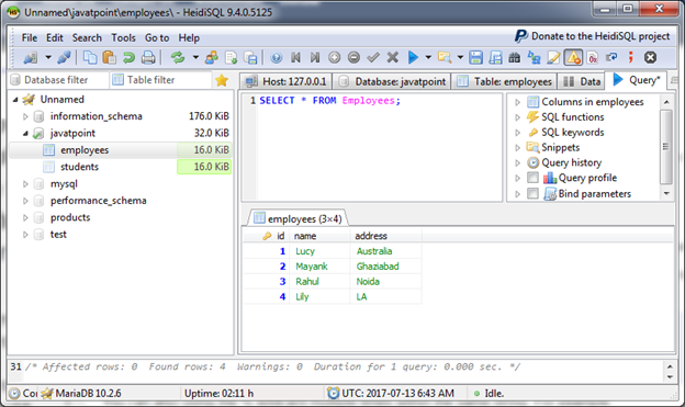 Mariadb like clause 1