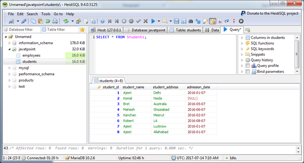 Mariadb Distinct clause 1