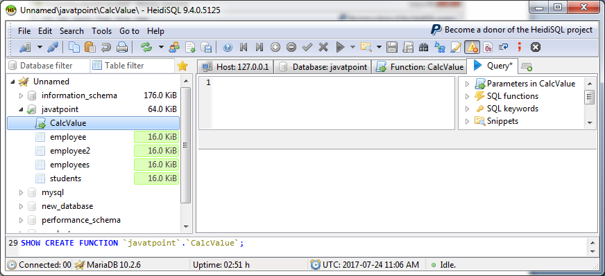 MariaDB Functions 2